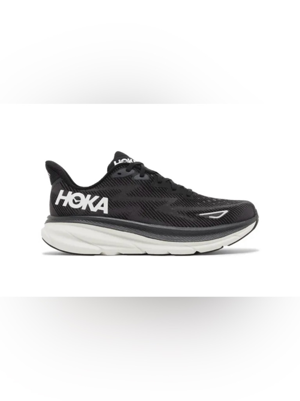 Hoka One One Mens Clifton 9 Running Shoes Size 11D Black Activewear